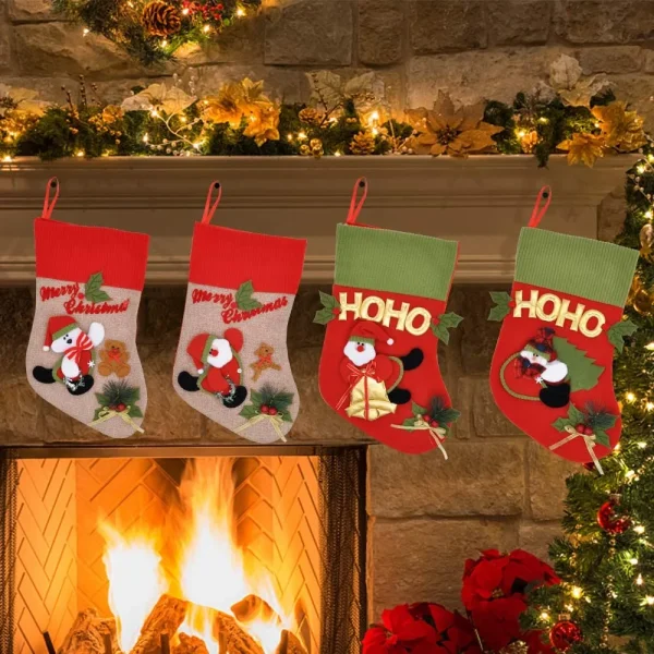 4pcs Christmas Stockings Large Size
