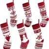 6pcs Christmas Stocking Knitting Patterns Décor 18in