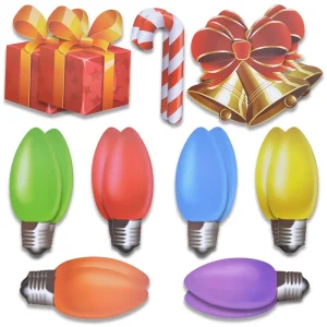 18pcs Car Bulb Magnetic Christmas Decorations