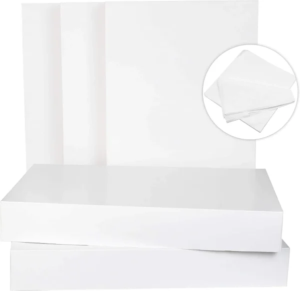 18pcs Christmas White Cardboard Gift Boxes With Lids