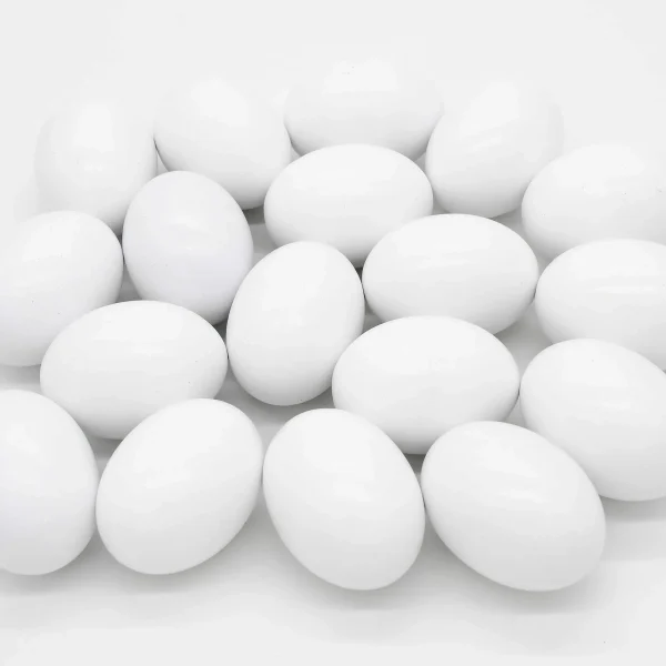 18Pcs DIY Paint Your Own White Wooden Easter Egg Shells