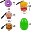 18Pcs Fast Food Squishy Toys Keychain Prefilled Easter Eggs