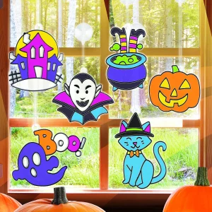 18Pcs Halloween Window Craft, KLEVER KITS