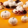 18Pcs Thanksgiving Artificial White Pumpkins