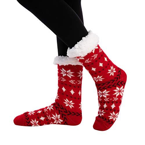 2 Piece Women’s Fleece Lining Fuzzy Soft Slipper Socks