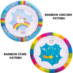 3 Ring Rainbow Unicorn Inflatable Kiddie Pool – SLOOSH