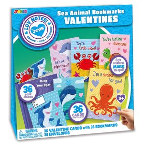 Valentine Cards With Sea Animal Bookmarks