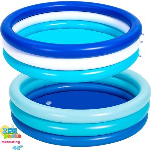 2pcs 45in Multicolor Inflatable Swimming Pool Set