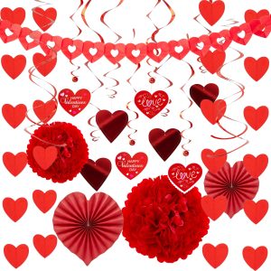 Valentine Swirl String Cutout with Garland