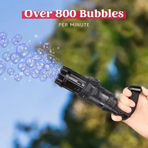 2Pcs Gatling Bubble Guns (Small, Black)