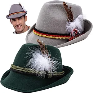 2Pcs Authentic German Alphine Hat