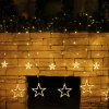 12pcs 138 LED Warm White Stars Fairy String Lights