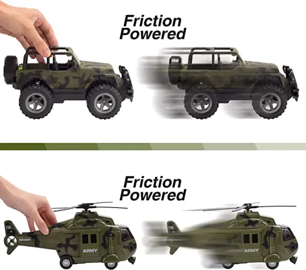2pcs Realistic Military Car Vehicles Set