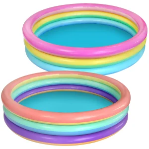 2pcs 45in Multicolor Swimming Pool Inflatable Set