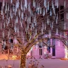 2x 8 Tubes Christmas Meteor Shower Icicle String Lights