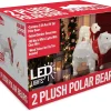 2pcs LED Christmas Polar Bear Plush Yard Lights