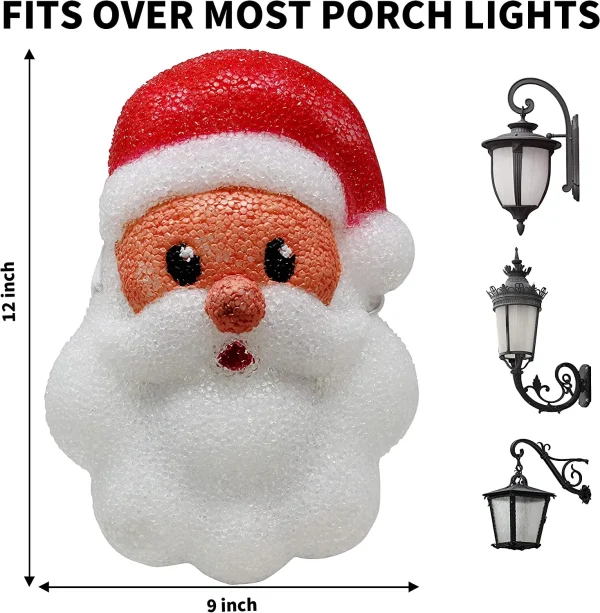 2pcs Christmas Santa Porch Light Cover