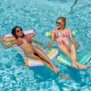 2pcs 4 in 1 Hammock Lounge Inflatable Pool Float