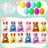 12Pcs Bunny Plush Prefilled Easter Eggs 2.2in