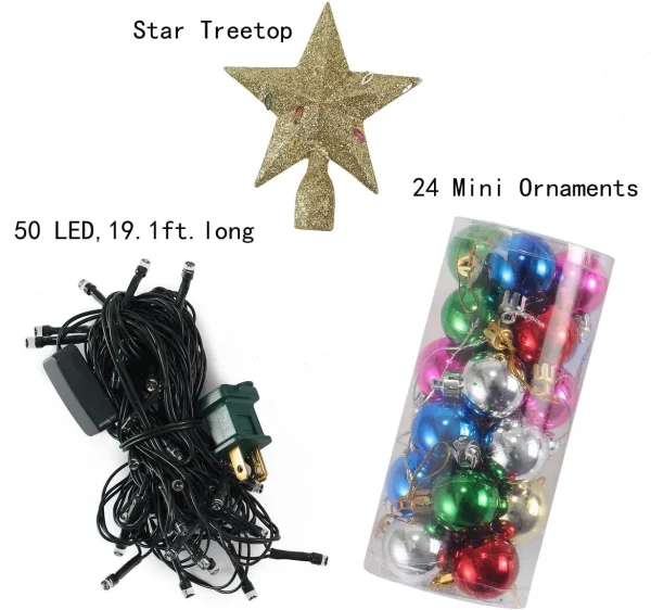Pre lit LED Table Top Mini Christmas Tree 20in
