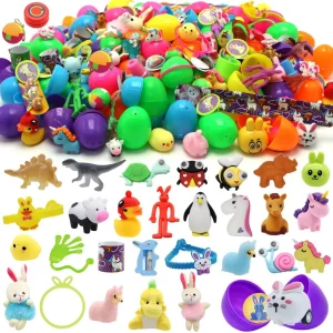 200Pcs Toys and Stickers Prefilled Easter Eggs