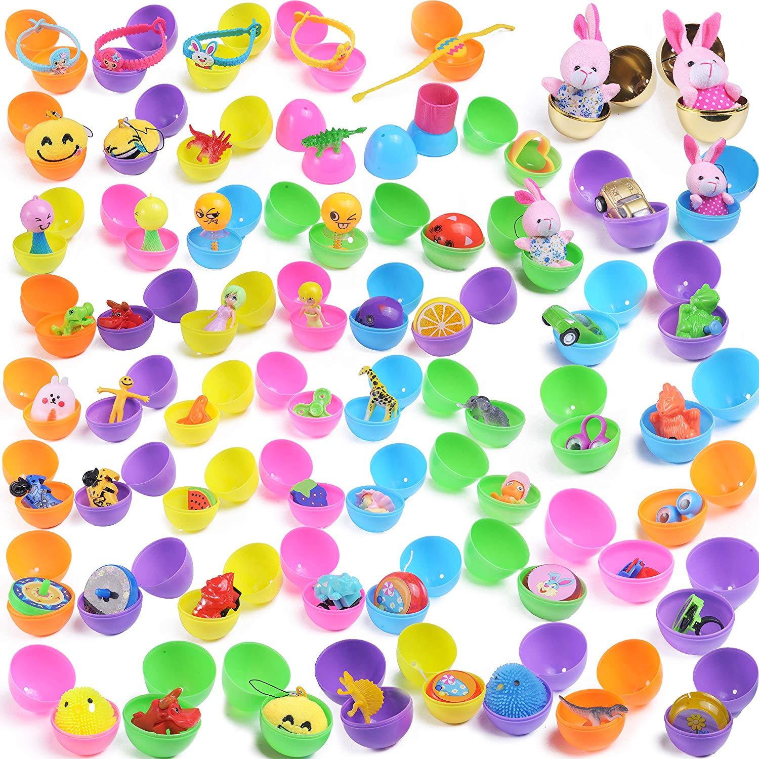 60 Pre Filled Easter Eggs With Novelty Toys