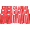 21pcs Christmas Red And White Treat Bags