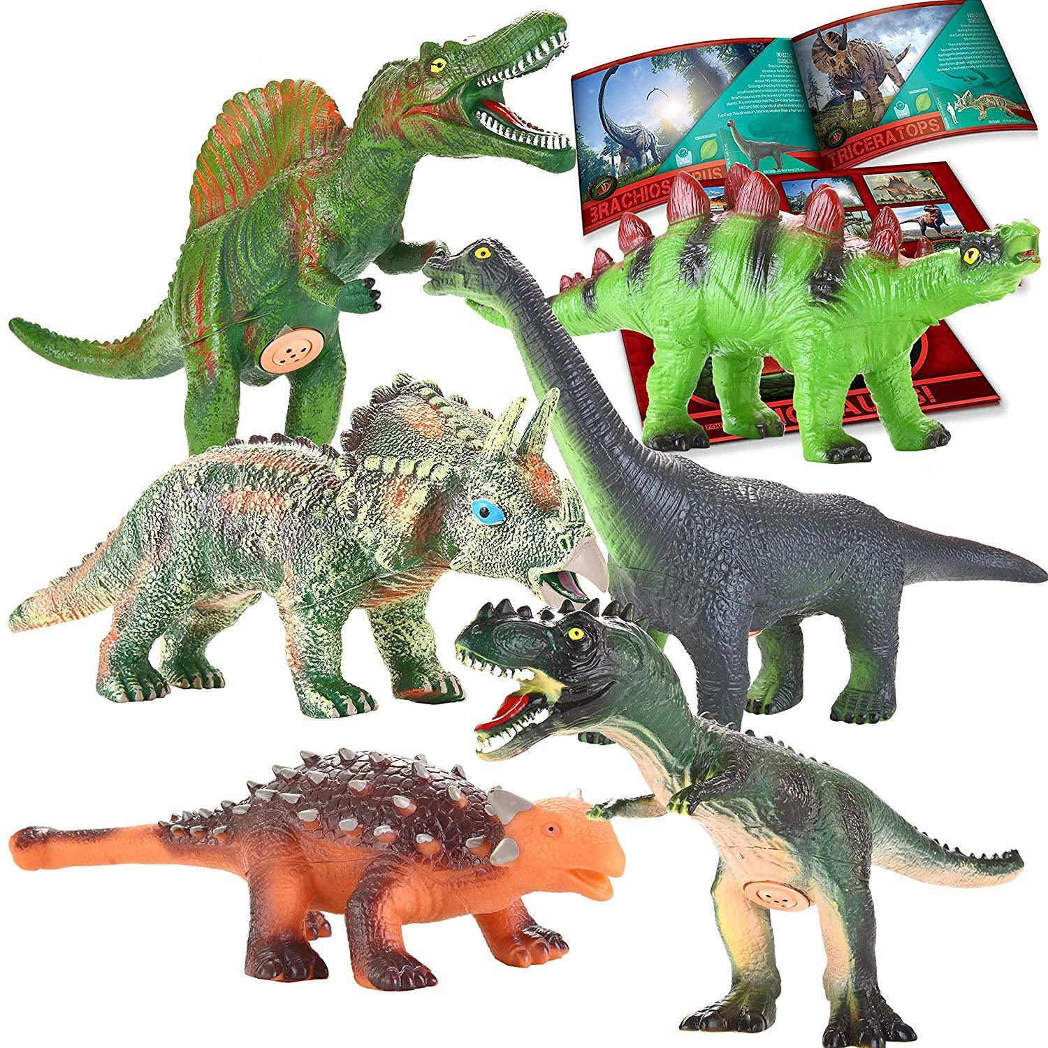 6pcs Big Dinosaur Toys Set (12in to 14in)