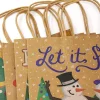 24pcs Christmas Kraft Paper Goodie Gags with Handle