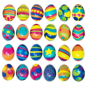 24pcs Colorful Easter Egg Squishies