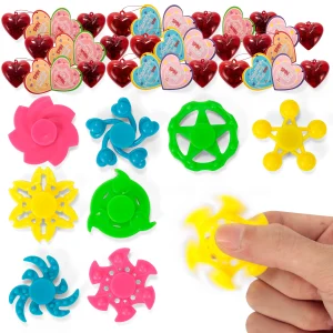 24Pcs Pre Filled Hearts with  Spinne and Valentines Day Cards for Kids-Classroom Exchange Gifts
