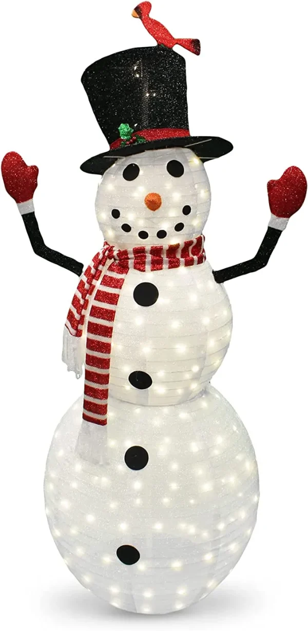 6ft 240 LED Warm White Collapsible Snowman