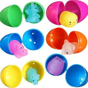 24pcs Prefilled Easter Eggs with Mochi Squishies