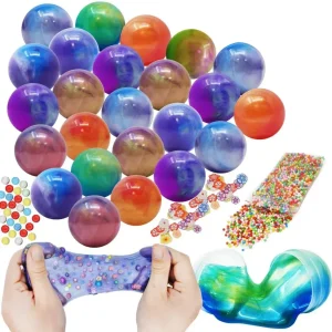 24Pcs Galaxy Slime Prefilled Printed Easter Eggs