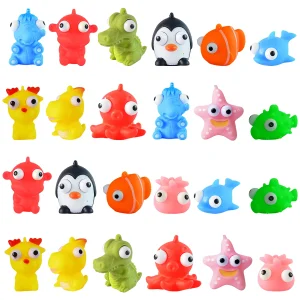 24Pcs Animal Keychains Prefilled Easter Eggs 3.2in