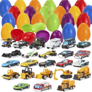 24Pcs Cars Prefilled Easter Eggs