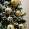 24pcs Gold Christmas Ball Ornaments