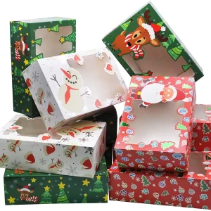 24pcs Christmas Foil Treats Cookie Box Gift