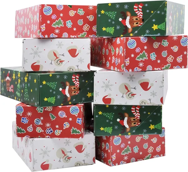 24pcs Christmas Foil Treats Cookie Box Gift