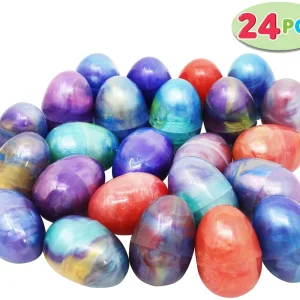 24Pcs Galaxy Slime Prefilled Printed Easter Eggs