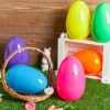 24Pcs Jumbo Plastic Bright Solid Easter Eggs Shells 7in