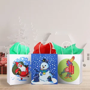 24pcs Kraft Paper christmas gift Bags with Handles