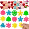 24Pcs Pre Filled Hearts with Spinne and Valentines Day Cards for Kids-Classroom Exchange Gifts