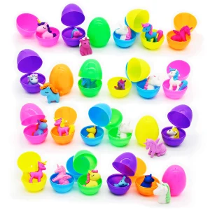 24Pcs Unicorn Erasers Prefilled Easter Eggs