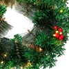 50 LED Battery Operated Snow Flocked Wreath 24in