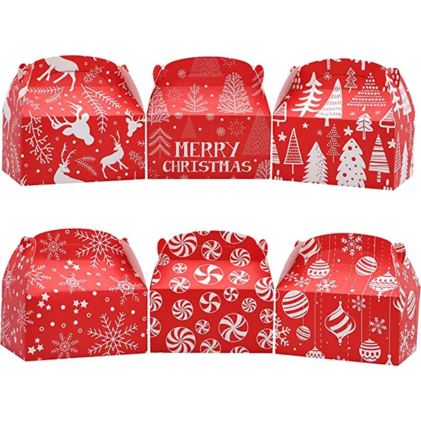 24pcs 3D Cardboard Christmas Gift Wrap Box