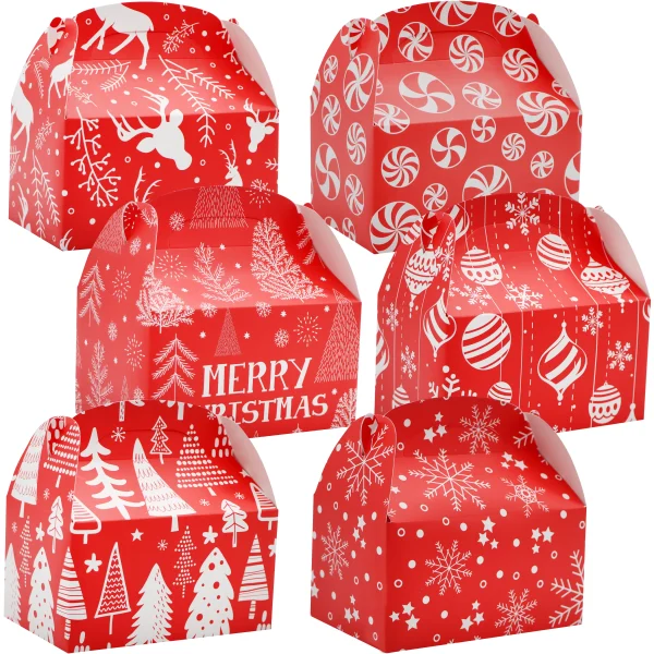 24pcs 3D Cardboard Christmas Gift Wrap Box