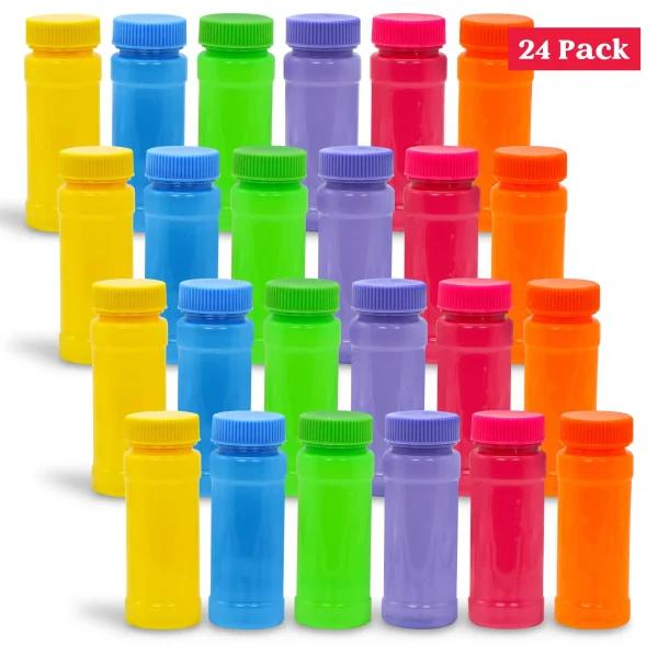 24pcs 6 Colors Toy Bubbles Bottle 2oz