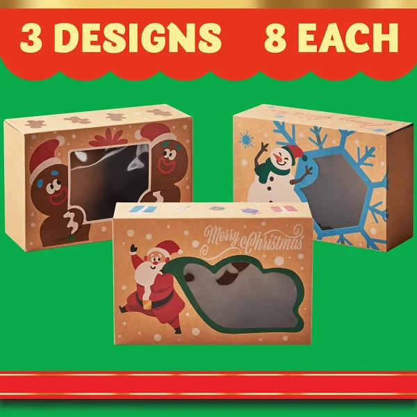 24pcs christmas gift Boxes with Window Auto-Popup