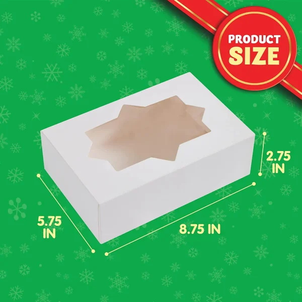 24pcs christmas gift Cookie Boxes With Window Set
